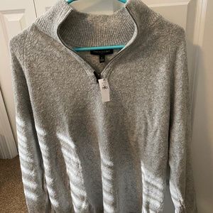 Gray Zip Up Sweater
